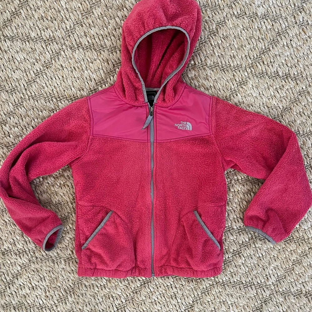 Girls The North Face Hooded Fleece Jacket Coat Sweater 10/12